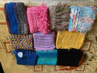 Hand-woven scarves donated to CHOP